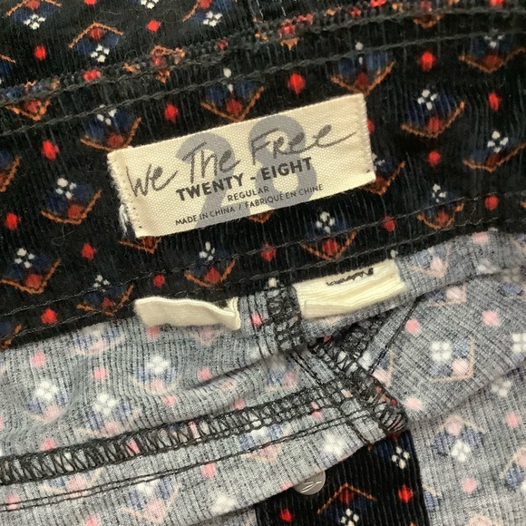 We The Free Black Patterned Corduroy Mini Skirt - Picture 5 of 9